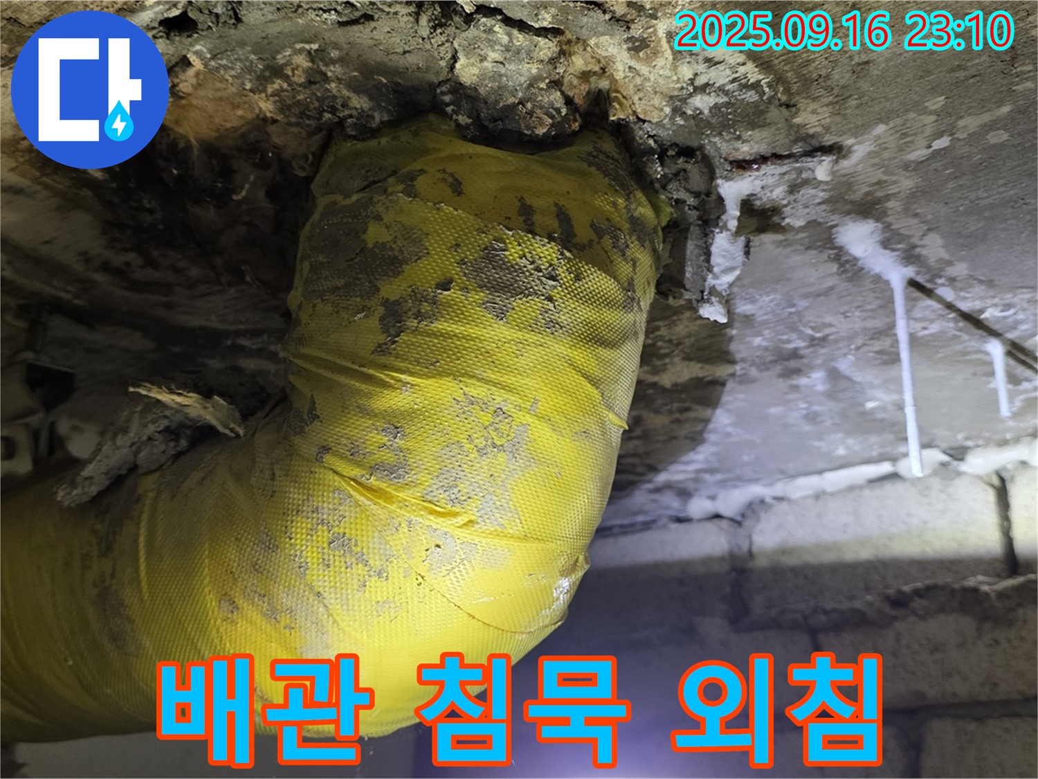 침묵 속 외침 - 노란 배관의 숨겨진 누수를 찾아라!