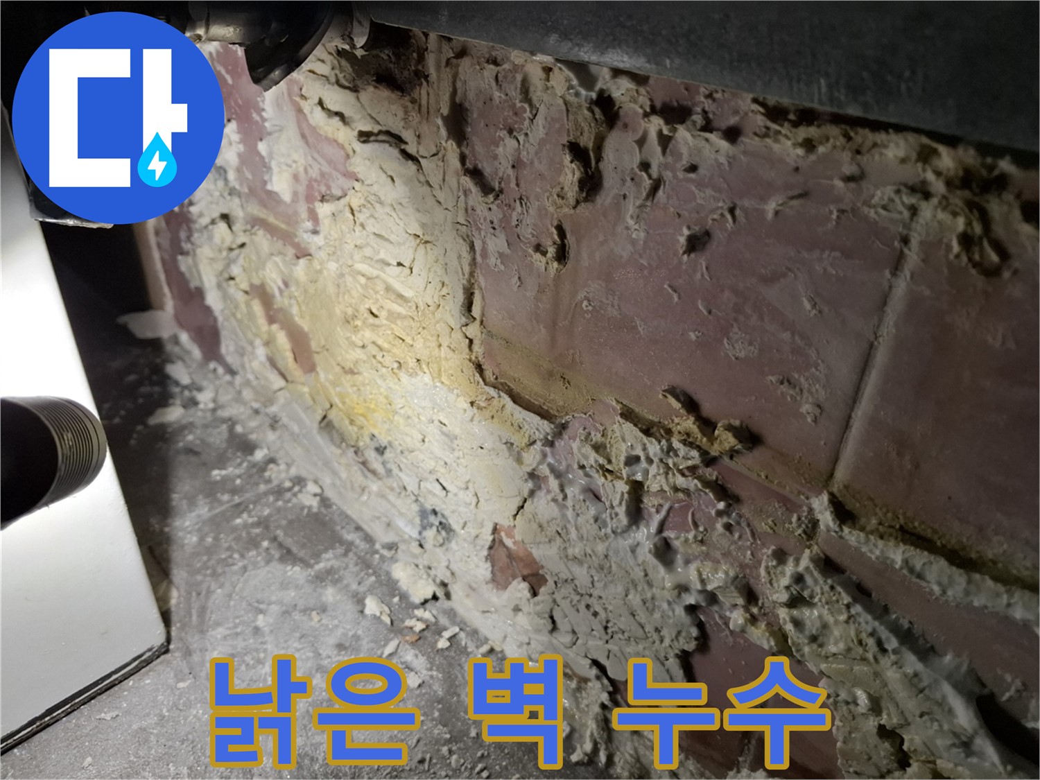 서대문구 홍은동 홍은빌라 누수탐지 중 발견된 낡은 벽 - 긴급 진단 요망