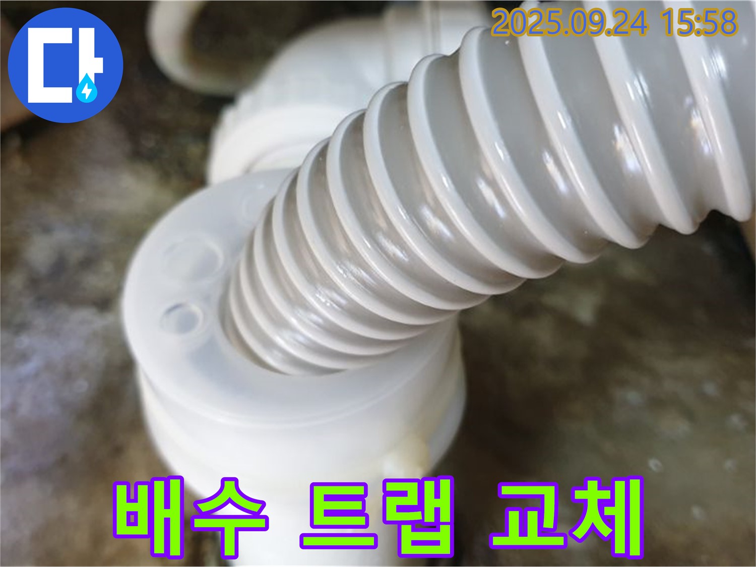 노원구 월계동 싱크대 누수 - 낡은 배수 트랩을 교체하여 누수 문제를 완벽하게 해결했습니다.