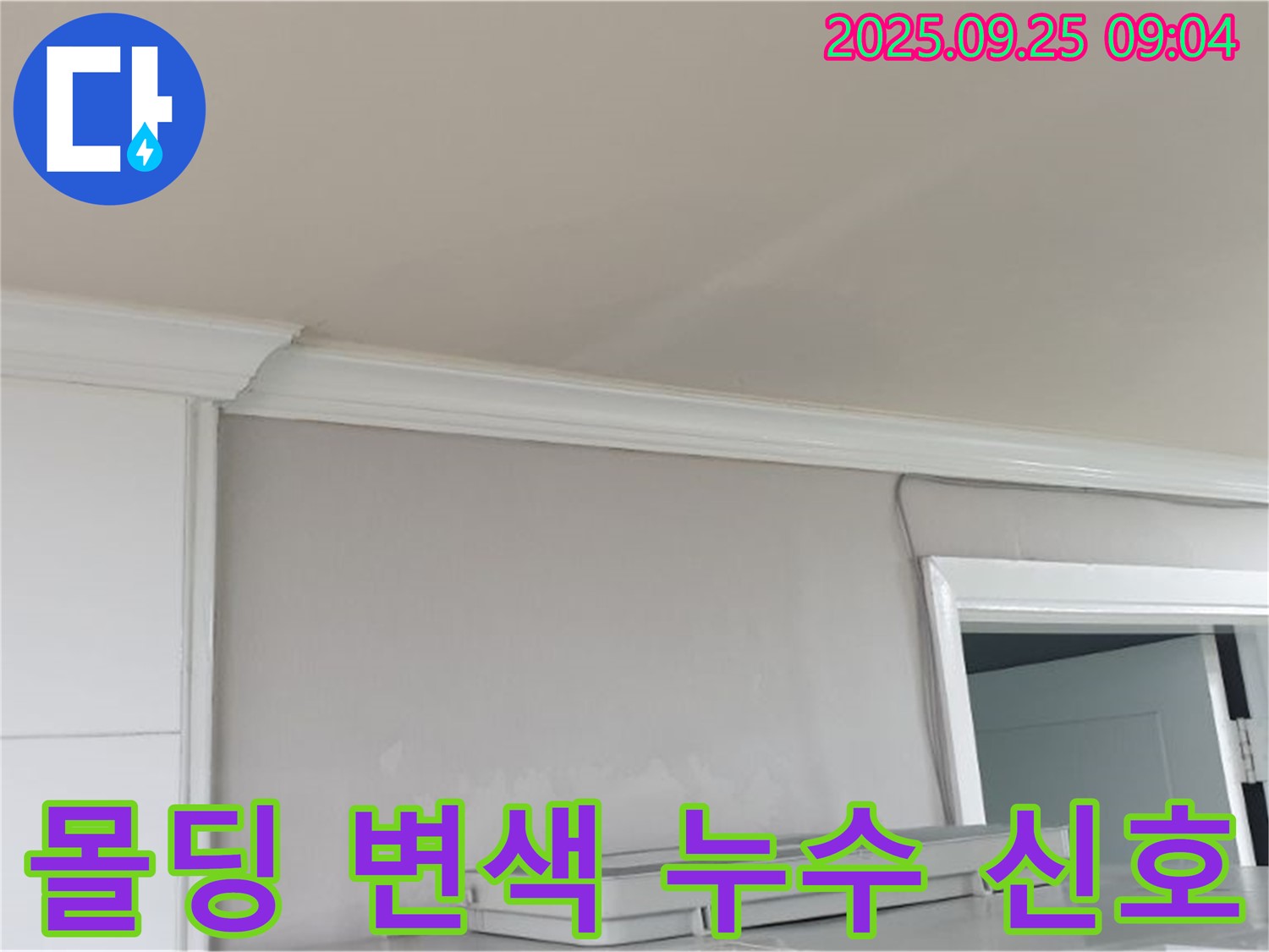 양주시 백석읍 연곡리 - 천장 몰딩 변색, 누수 초기 신호일 수 있으니 주의 깊게 살펴보세요.