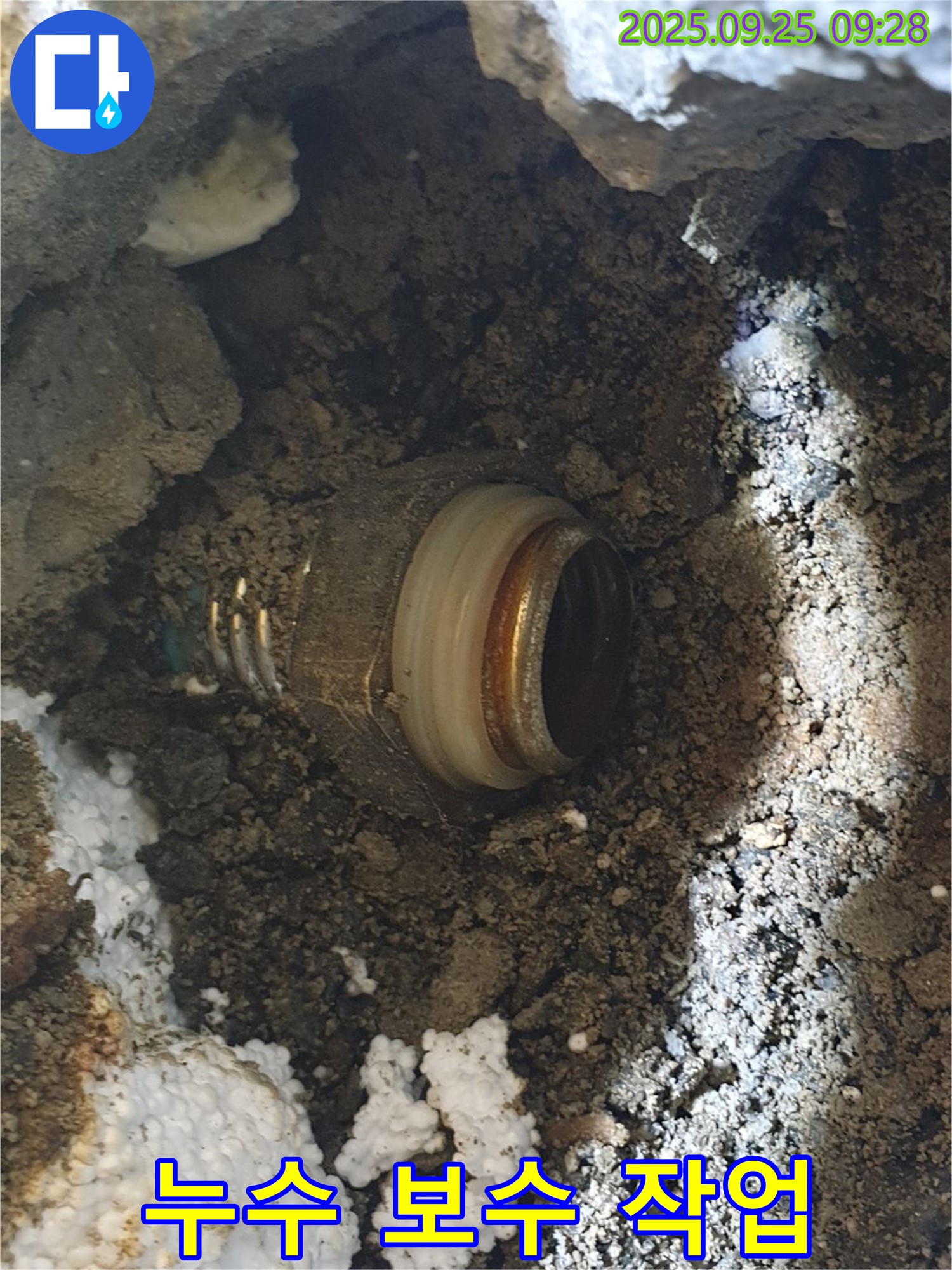 누수 보수 작업 진행 - 숙련된 기술로 꼼꼼하게 누수를 해결합니다.