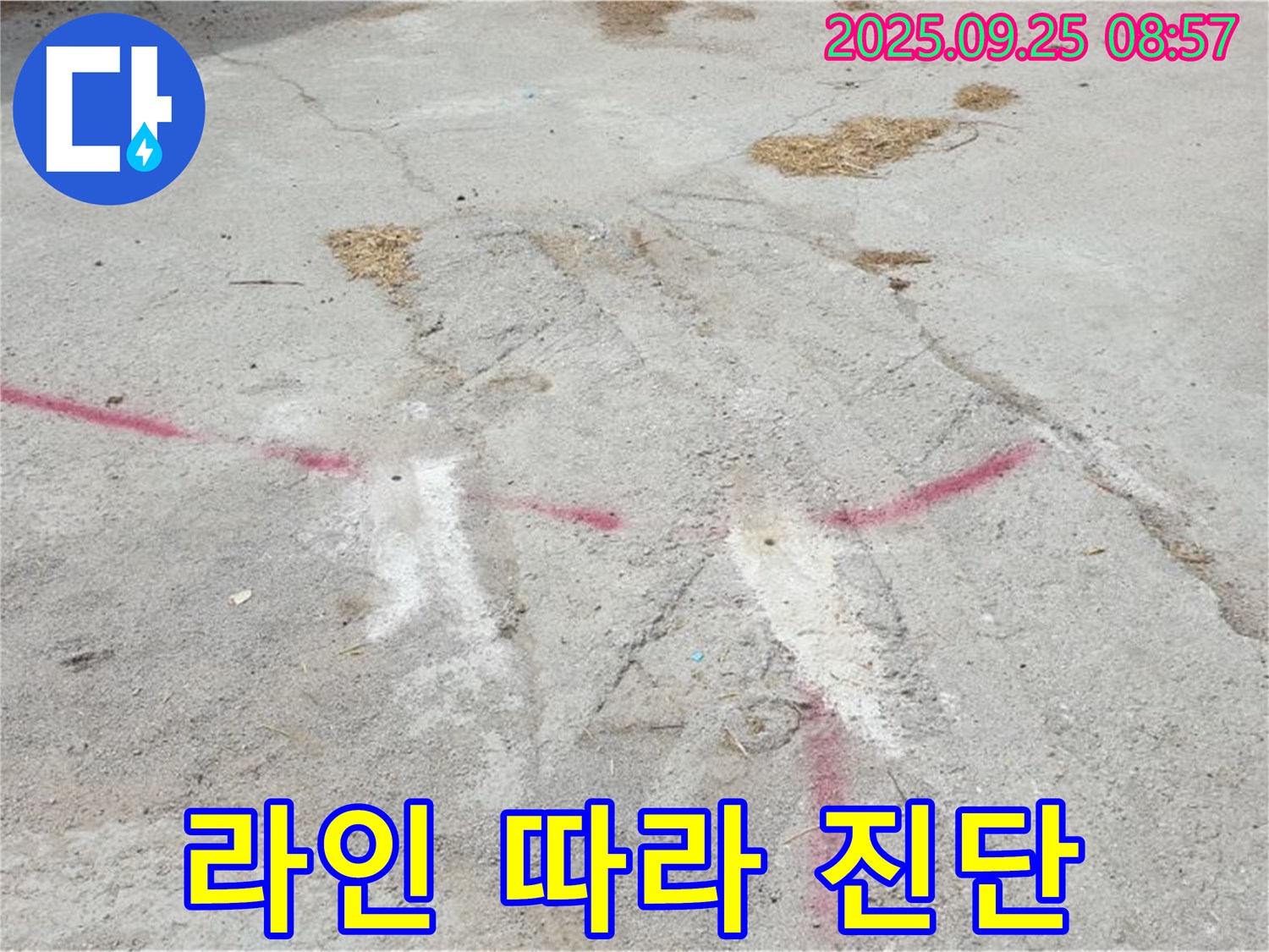 양주시 백석읍 복지리 누수 점검 - 붉은 라인 따라 누수 가능성 꼼꼼하게 진단 후 최적의 해결 방안 제시