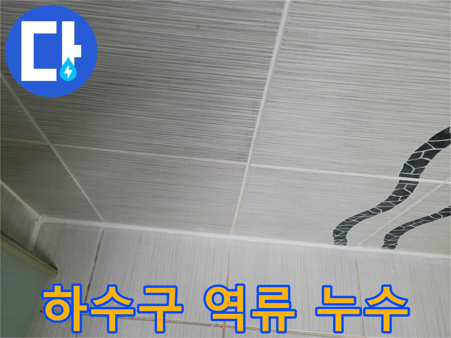 동두천 누수 - 세탁실 하수구 역류로 인한 배수구 막힘 및 누수 발생 상황입니다.