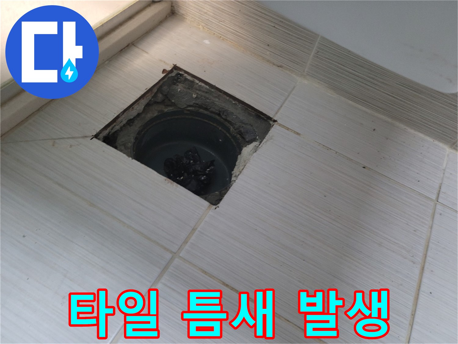 동두천 신창비바패밀리 욕실 누수 - 타일 틈새 발생