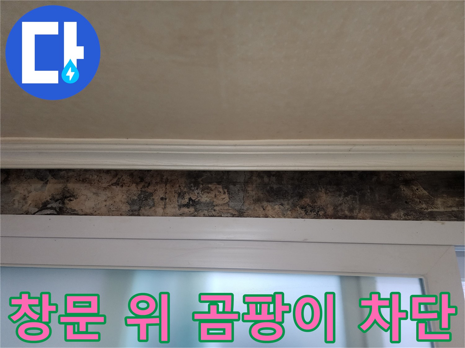 공릉동 누수 문제 해결 - 창문 위 곰팡이 발생 원인 차단 및 방수 시공