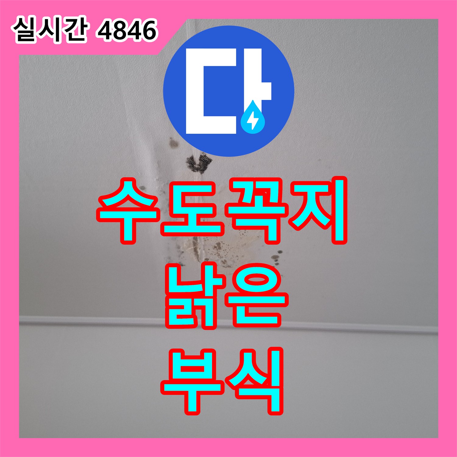 분당 봇들, 누수탐지전문가, 낡은 수도꼭지 부식으로 인한 누수