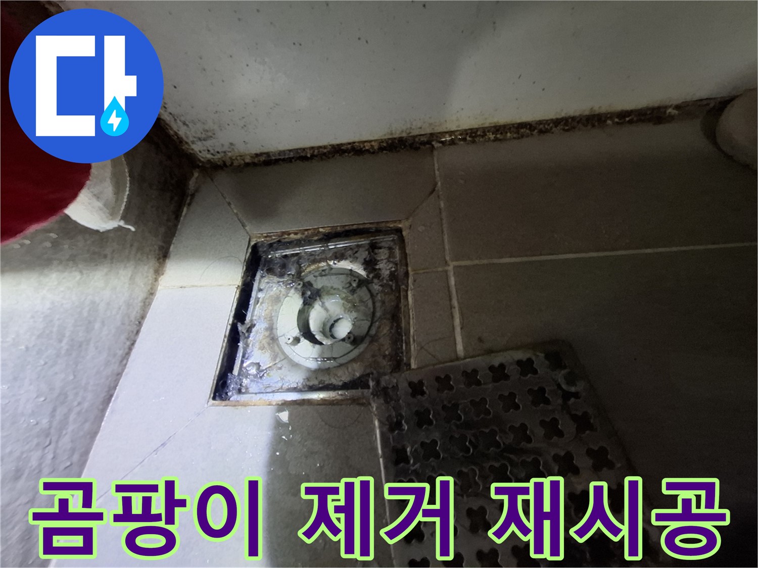 분당구 봇들마을2단지 욕실 - 곰팡이 제거 후 방수 재시공