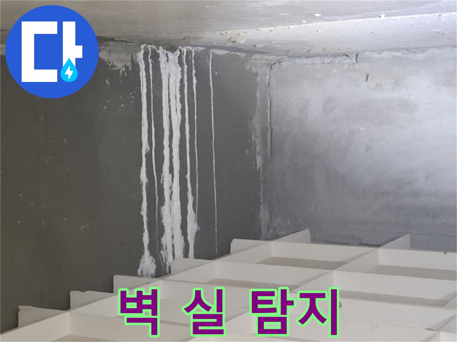 삼평동 아파트 누수탐지 - 벽에 맺힌 하얀 실, 숨겨진 누수 원인 꼼꼼히 찾기