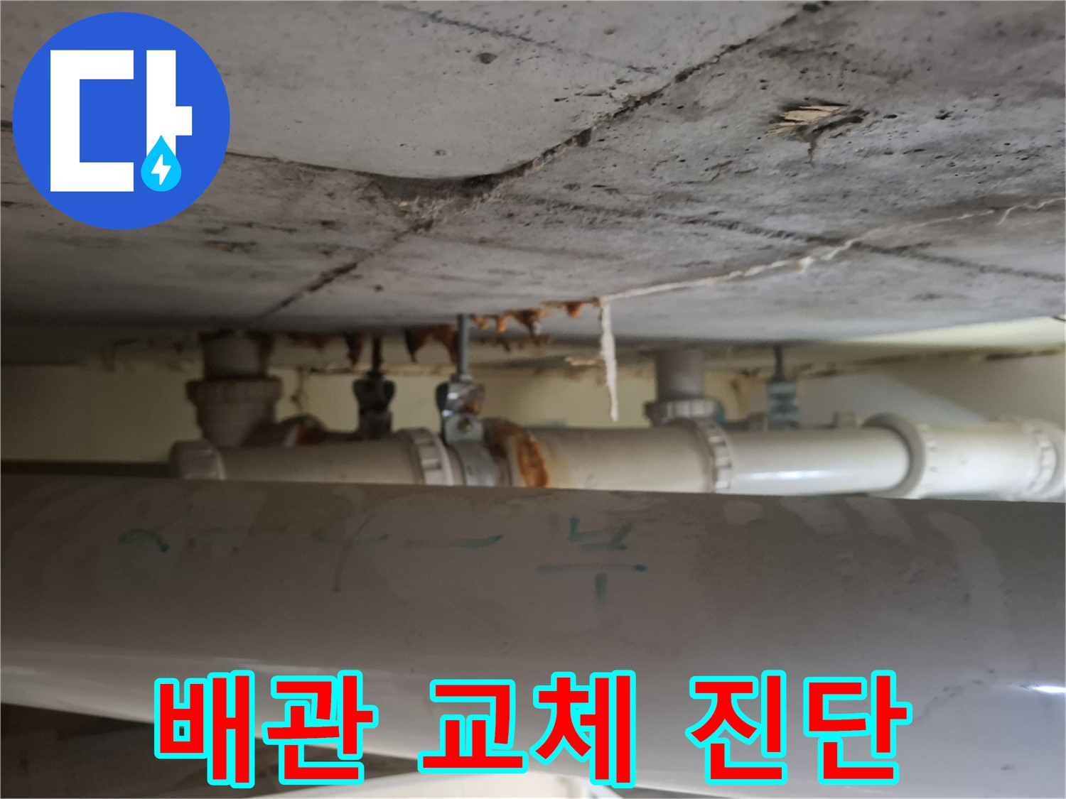 성남 분당 봇들마을 2단지 아파트 - 천장 배관 교체 시기 긴급 진단