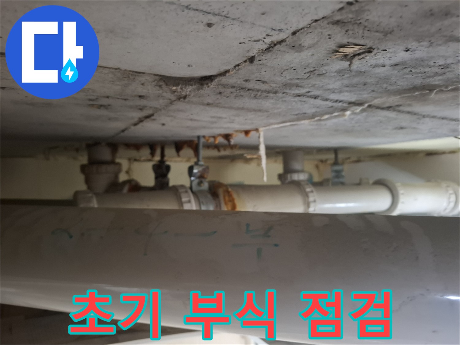 성남 분당 봇들마을2단지 아파트 - 천장 배관 누수 및 초기 부식 상태 점검