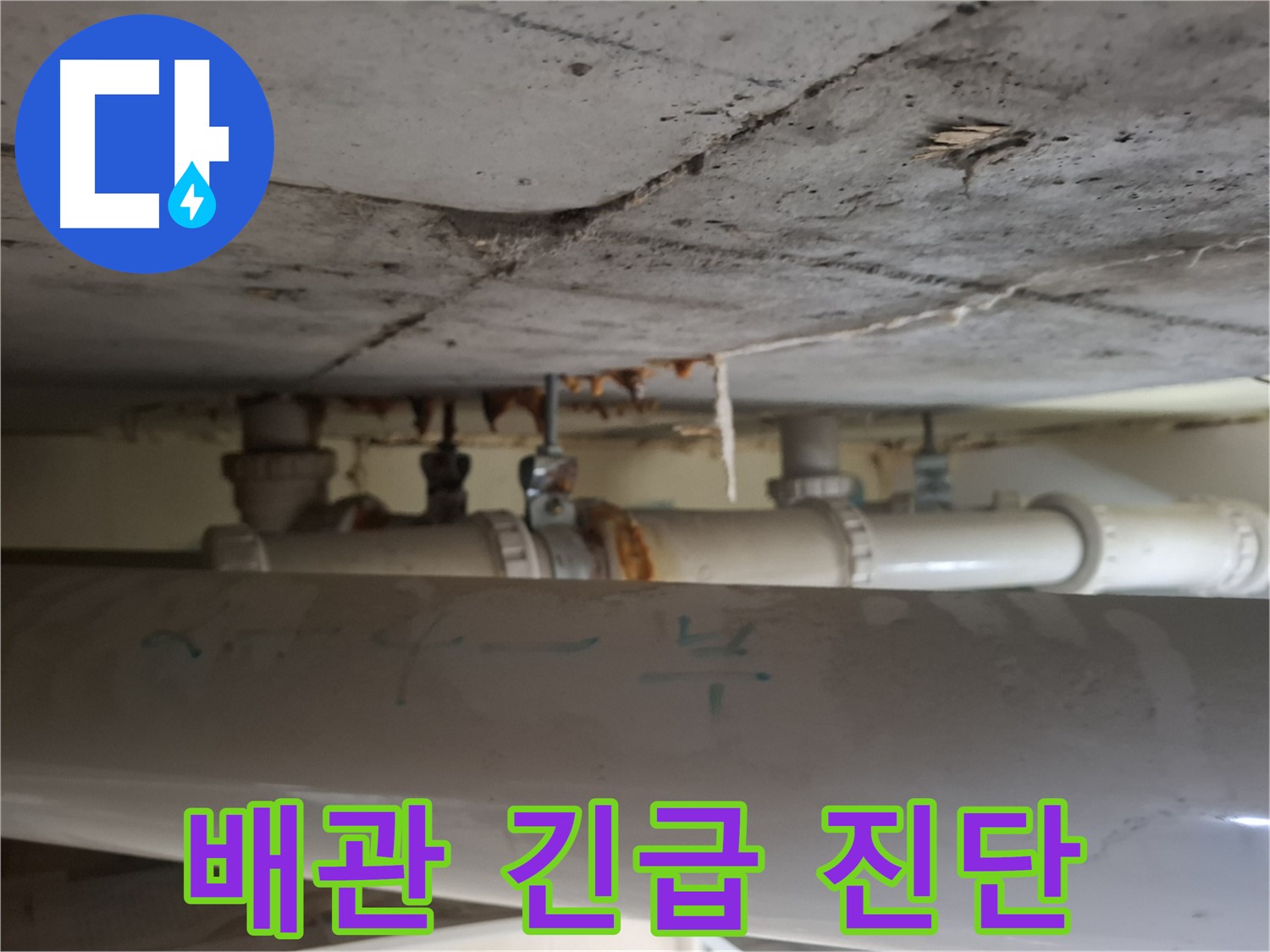 성남 분당구 봇들마을 아파트 - 천장 배관 누수 긴급 진단 및 조치 진행