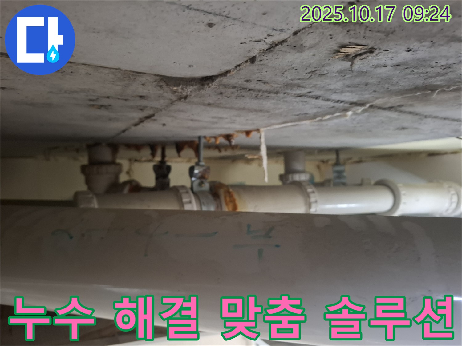 판교 삼평동 봇들마을 아파트 - 천장 배관 누수 해결을 위한 맞춤 솔루션 제공