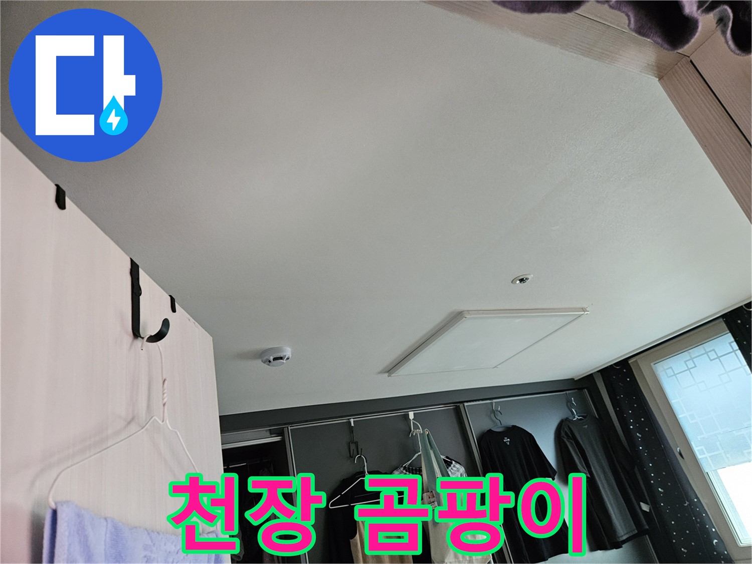 천호동 강동리버스타운 아파트 천장 - 곰팡이 발생 및 누수 피해 확인