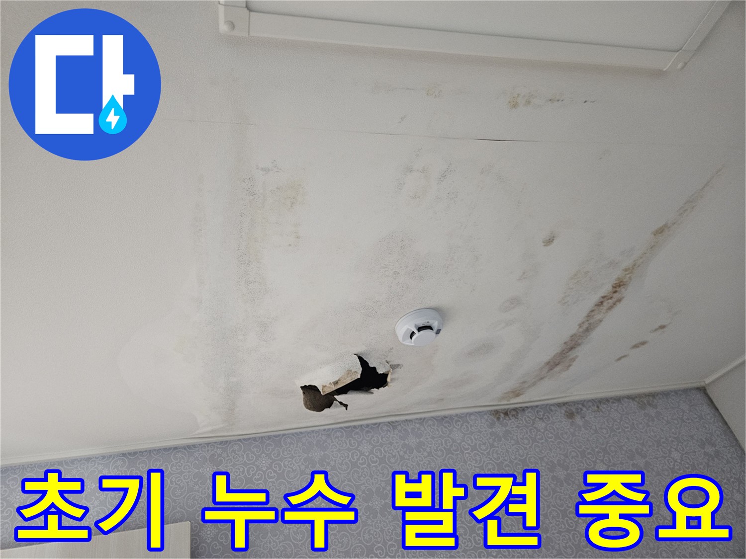 천호동 강동리버스타운 아파트 천장 누수 - 초기 누수 발견의 중요성 - 작은 누수도 방치하면 큰 문제로 이어질 수 있습니다