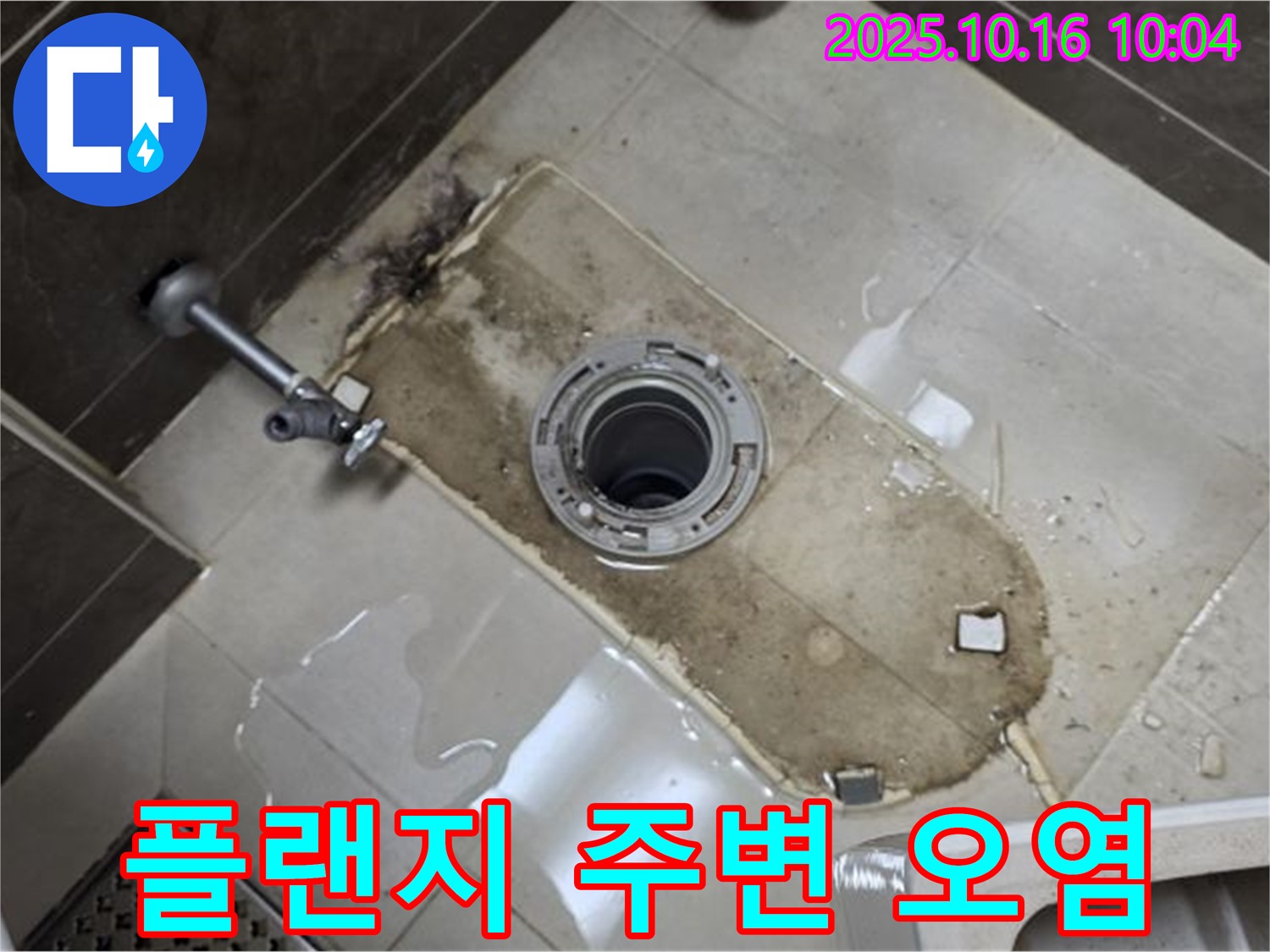 옥정동 율정마을 아파트 변기 누수 - 플랜지 주변 오염으로 인한 누수 해결 - 깨끗하게 청소하고 완벽하게 보수