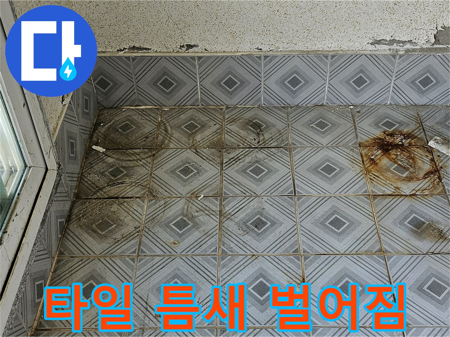 양천구 신월동 누수 - 타일 틈새 벌어짐으로 인한 누수