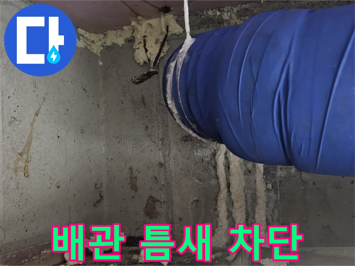 양천구 오목로5길 누수 - 배관 폼 충진으로 틈새 바람 완벽 차단