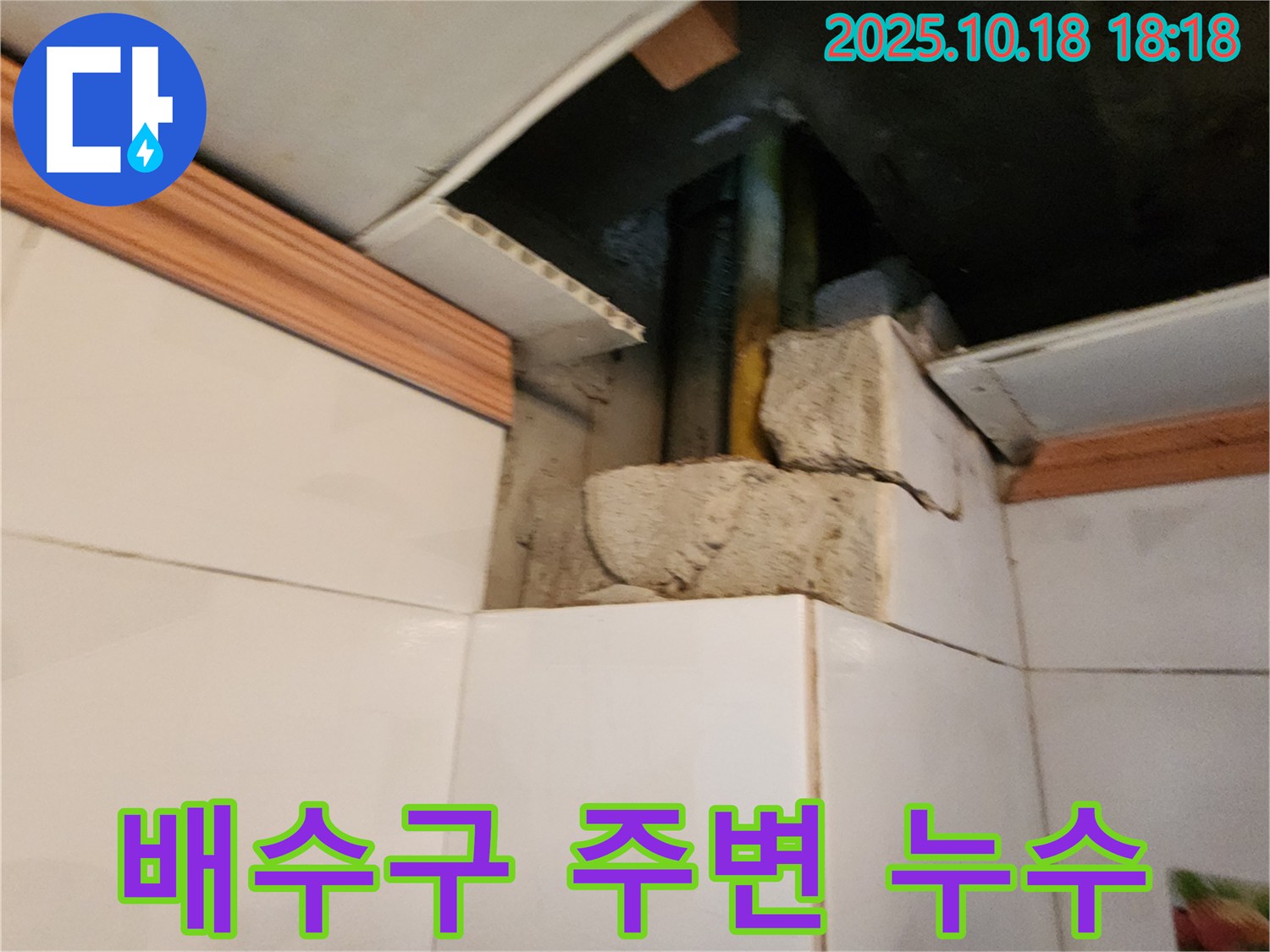 양주시 장흥면 누수 - 욕실 배수구 주변에서 누수 발생 - 꼼꼼하게 점검하고 있습니다.
