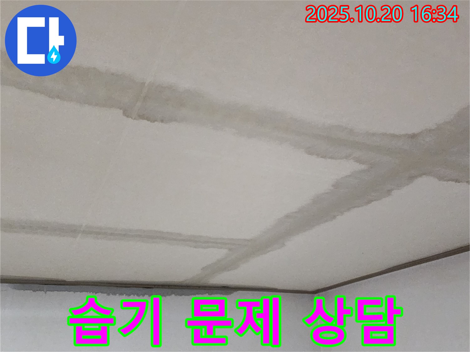 장흥면 부곡리 콘크리트 천장 누수 - 습기 문제 해결을 위한 전문 상담을 진행하고 있습니다.