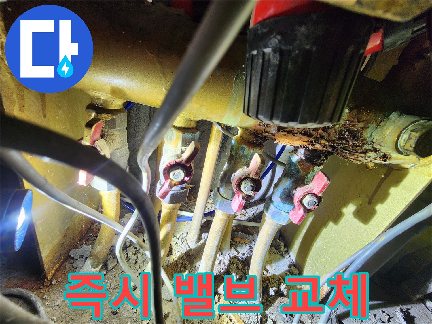동작구 만양로 누수 - 밸브에서 물이 뚝뚝 떨어지는 누수 상황을 즉시 밸브 교체로 해결하는 모습