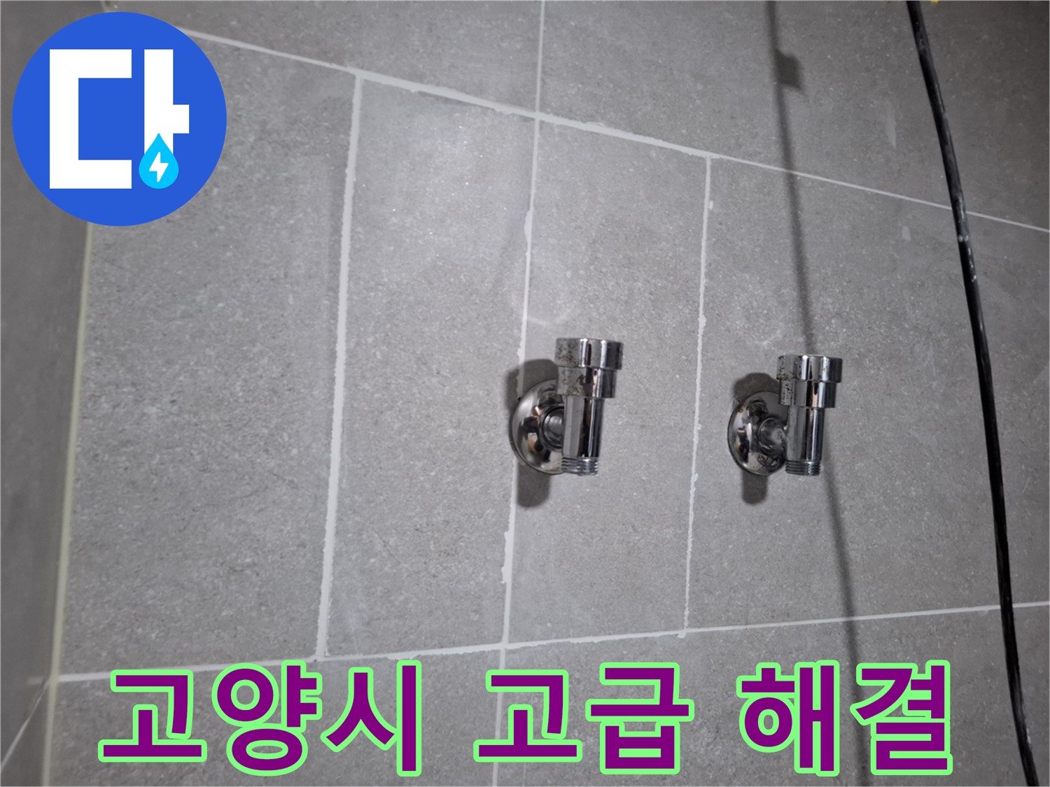 고양시 지축동 누수 - 고급형 2구 앵글밸브 교체로 누수 해결!