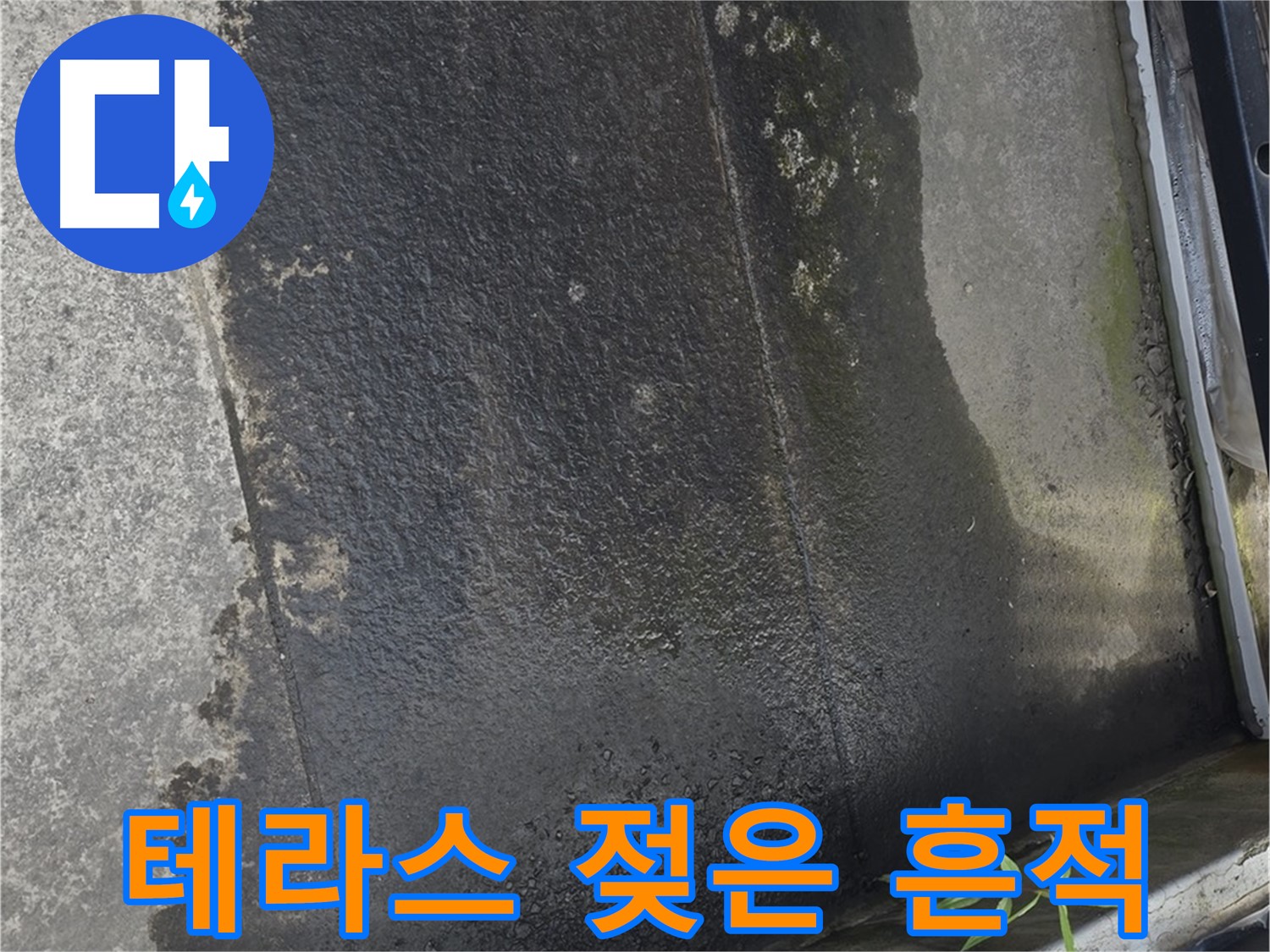 테라스 바닥 젖은 흔적 - 누수 가능성, 긴급 확인이 필요해요!