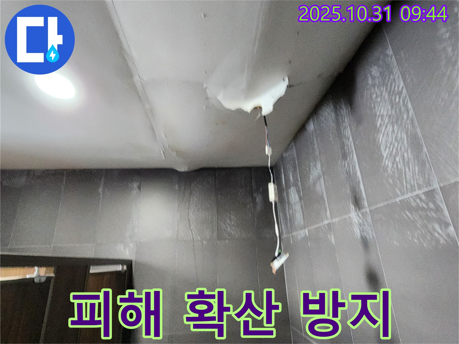 양주시 삼숭동 000번지 아파트 누수 - 누수 피해 확산 방지를 위한 골든 타임 확보