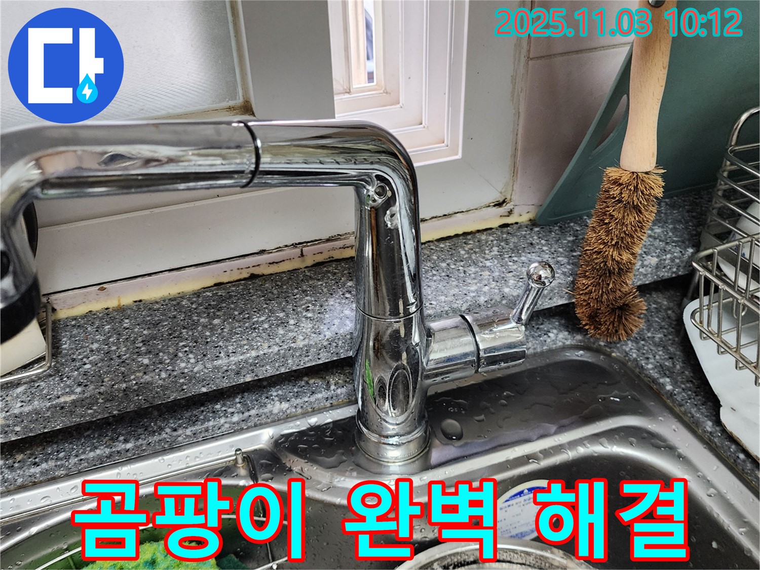 싱크대와 창틀 곰팡이 문제 - 완벽한 곰팡이 해결 - 쾌적한 환경 조성
