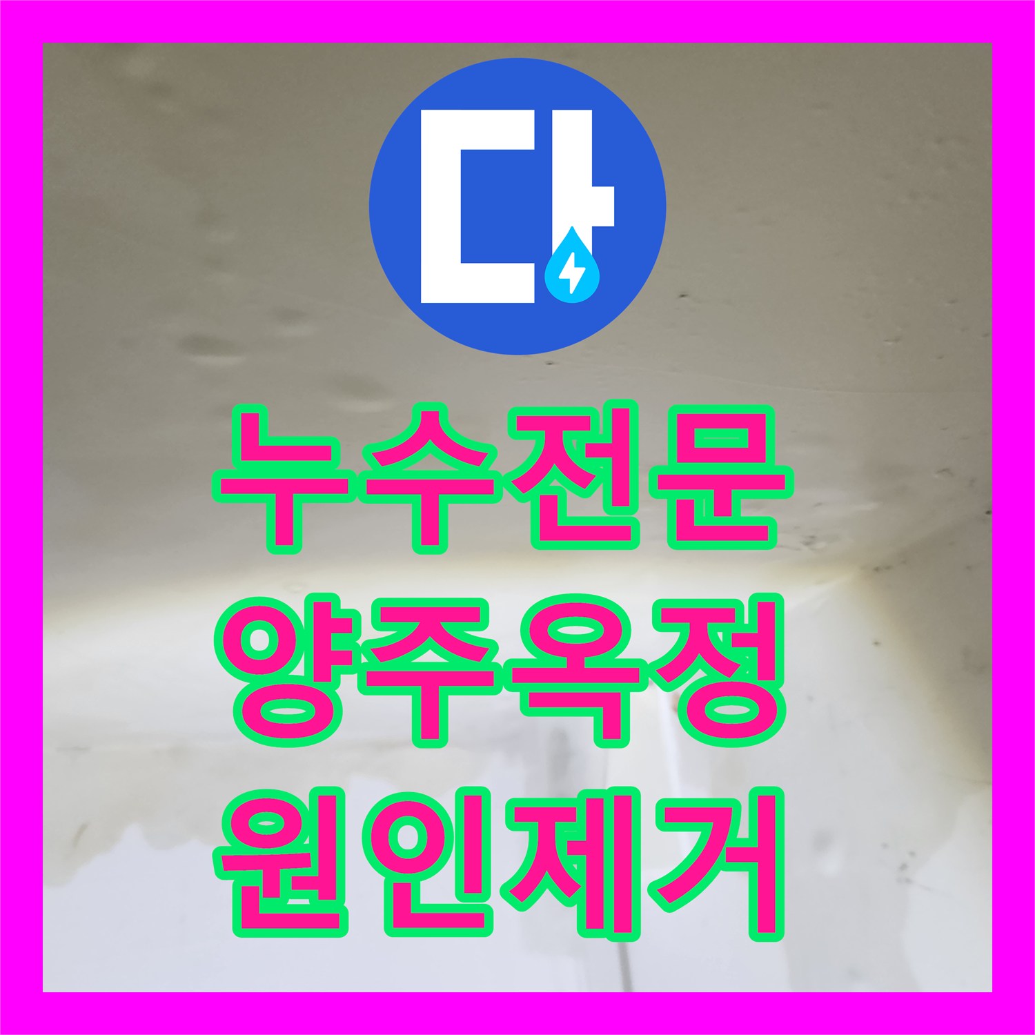 누수전문 주방 하수구 역류로 인한 아래층 누수를 내시경으로 진단하고 해결한 경기 양주시 옥정동