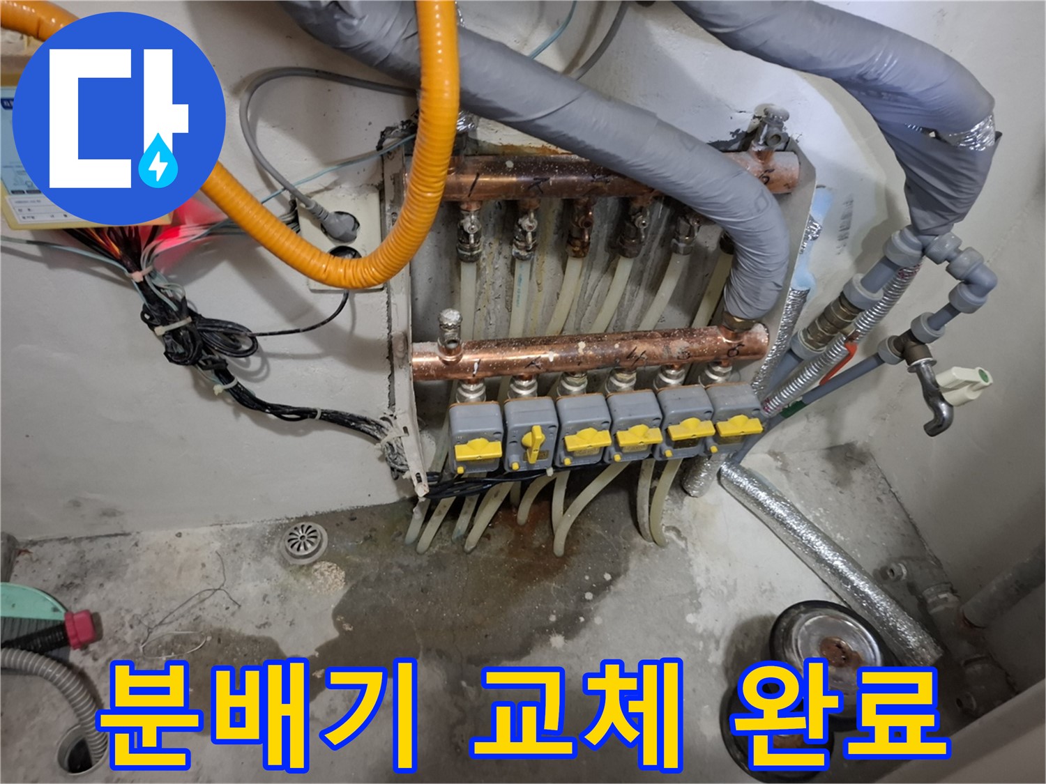 분배기 교체 완료 - 낡고 오래된 분배기를 새 것으로 교체했습니다.