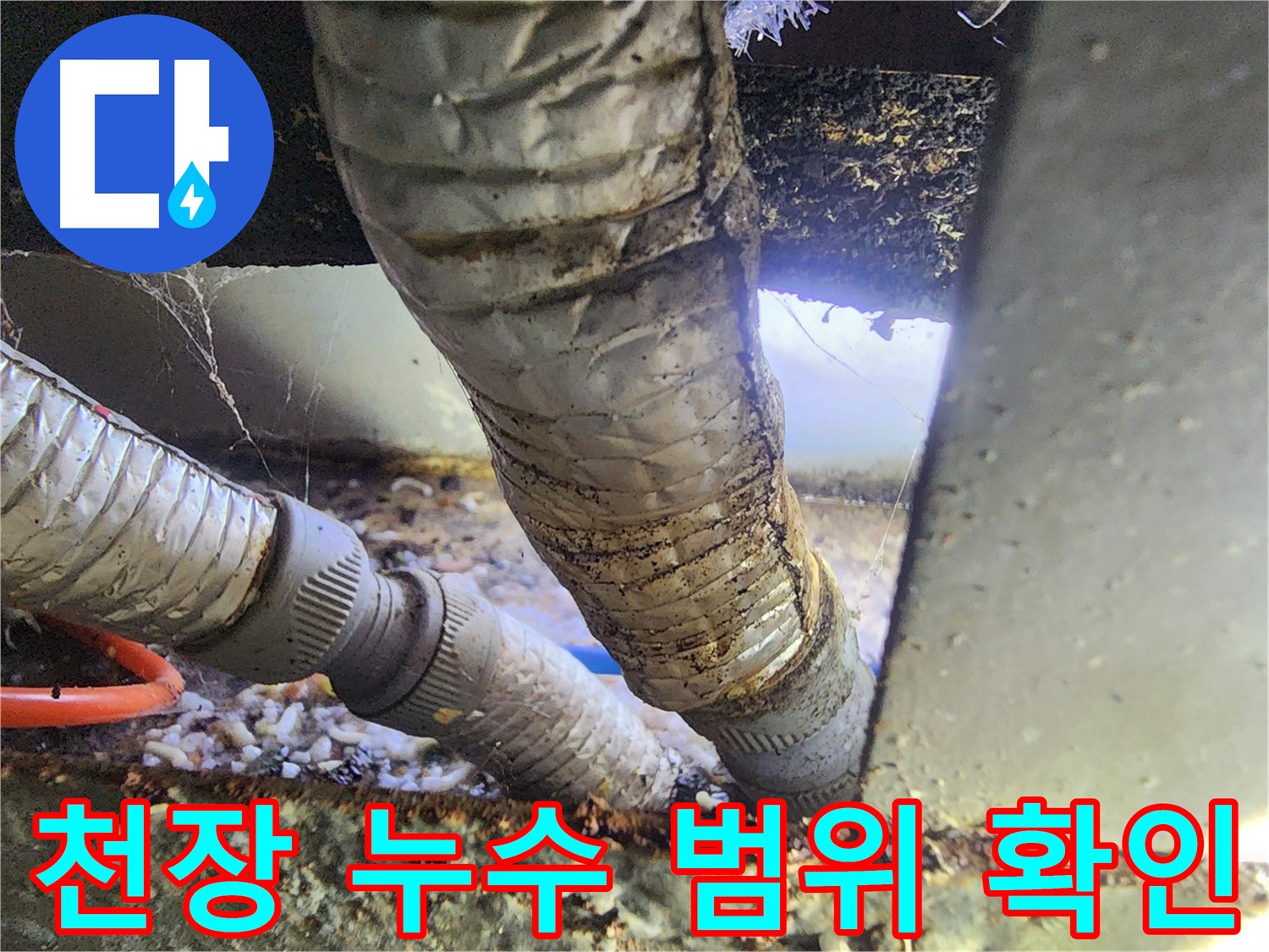 안산 원곡동 푸르지오 천장 누수 - 넓게 퍼진 누수 자국