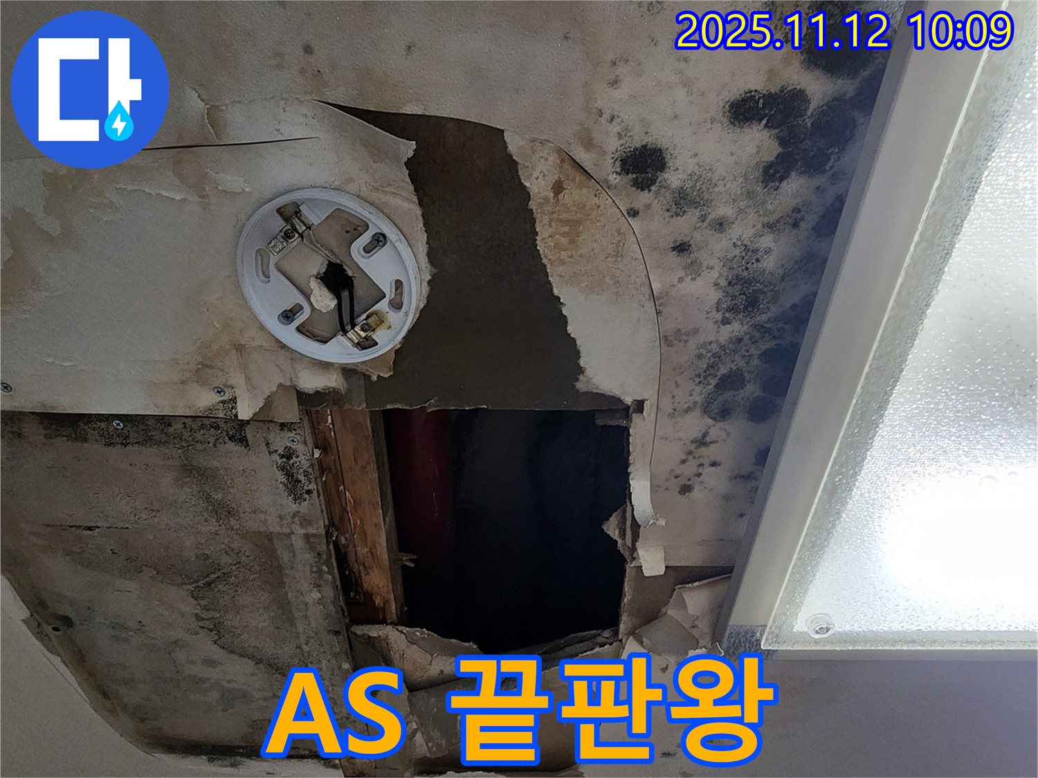 A/S 보장 약속 - 곰팡이 천장 누수 문제 발생 시 책임지고 A/S