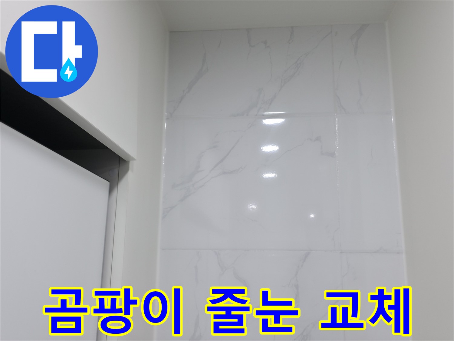 곰팡이 핀 줄눈 - 교체 시공으로 해결