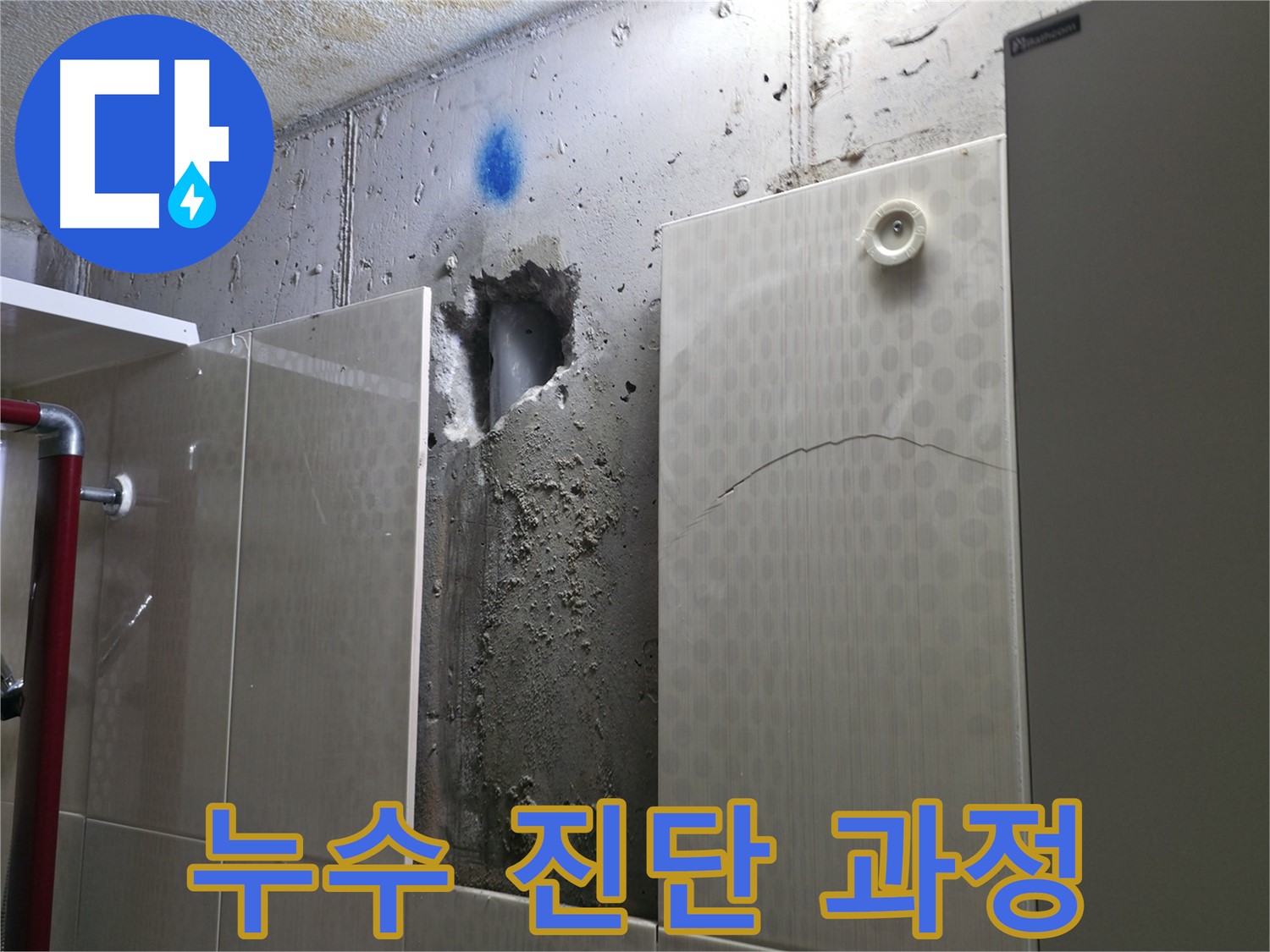 성북구 성북동 주택 욕실 누수 - 정확한 누수 진단을 위해 꼼꼼하게 점검하고 있습니다.