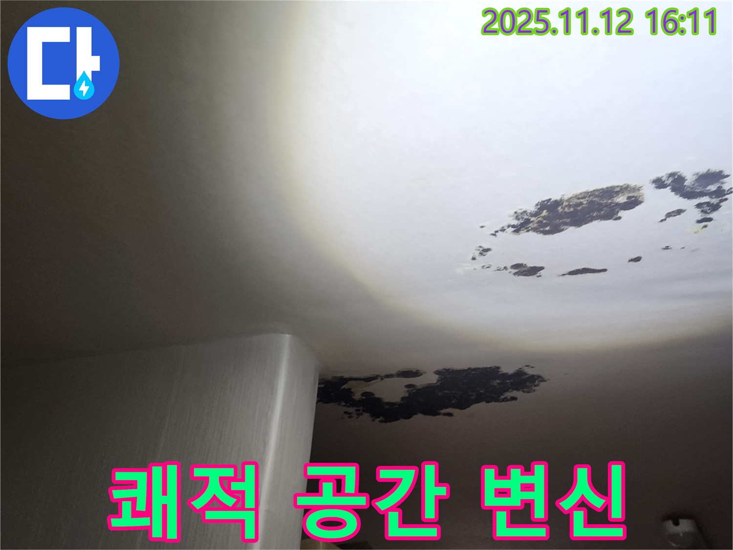 포천 누수 - 곰팡이 천장을 쾌적한 공간으로 변신