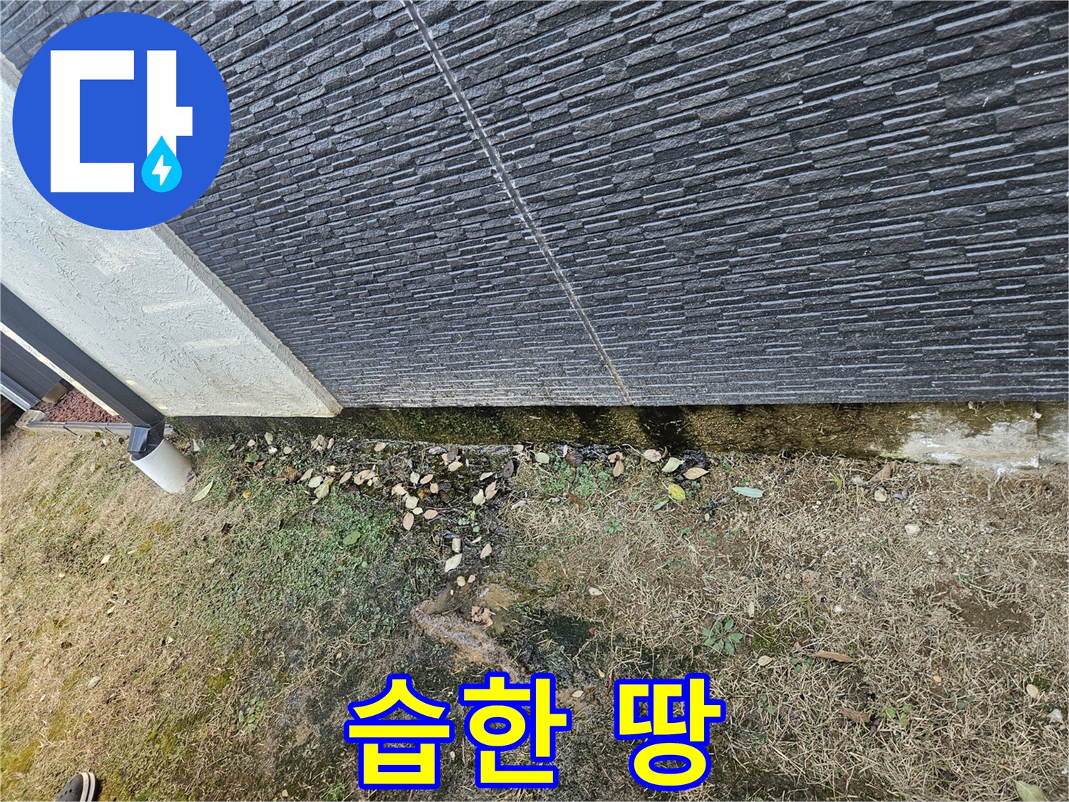 이천시 마장면 아리역로 인근 외벽 누수 위험 - 습한 땅 - 안전사고 주의