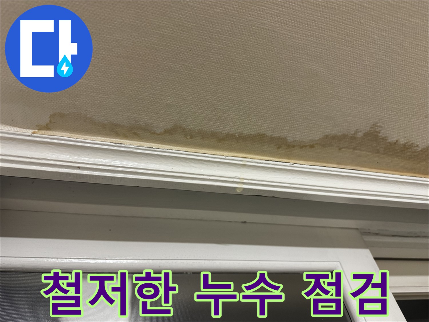 누수 점검 중인 전문가의 모습 - 꼼꼼하고 철저한 점검을 약속드립니다.