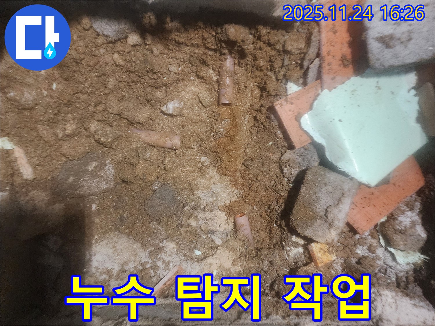 가채리 누수 - 배관 누수 탐지 작업을 진행하는 전문가