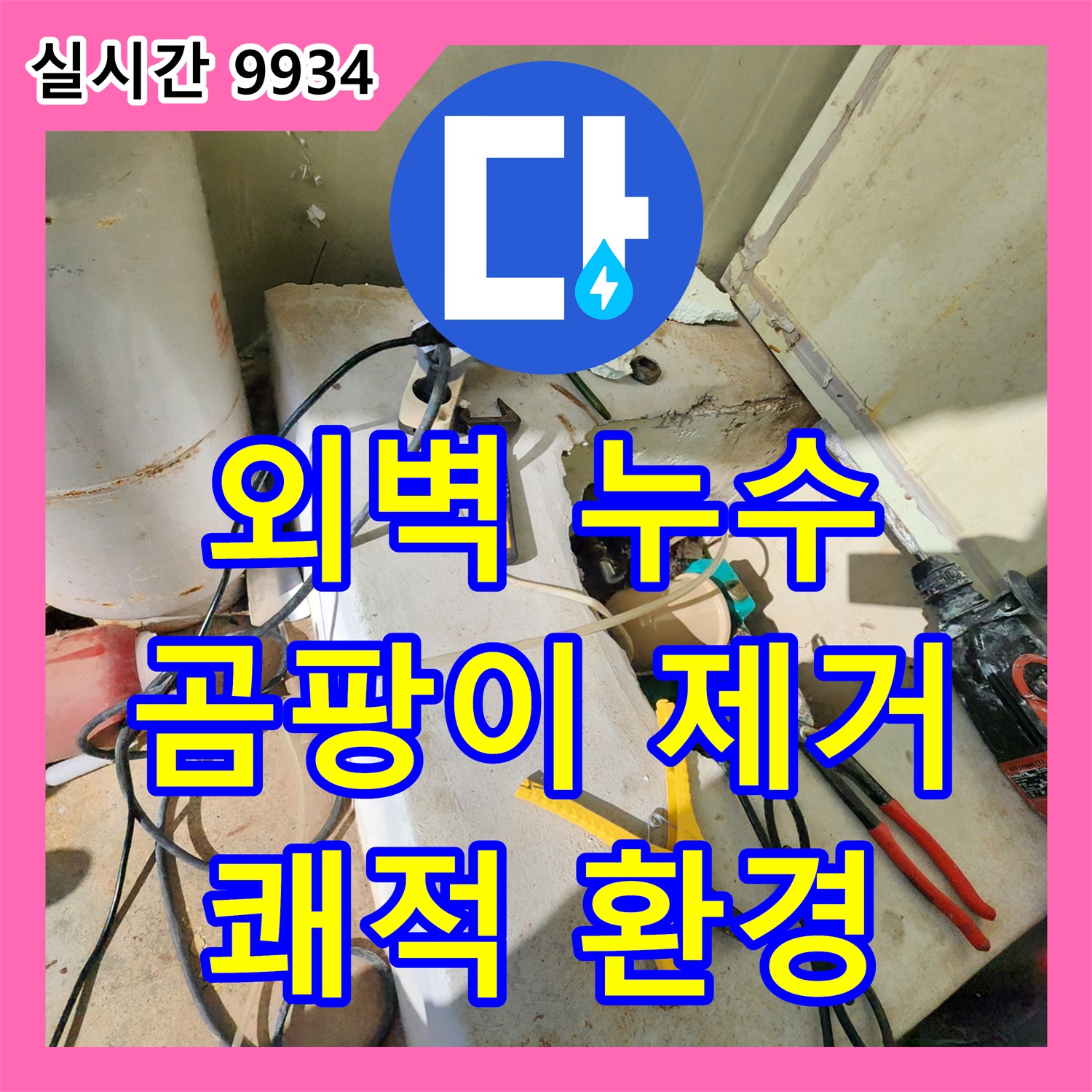 누수공사비용 문의, 반지하 외벽 누수 문제 해결! 곰팡이 제거까지 - 포천시 신북면