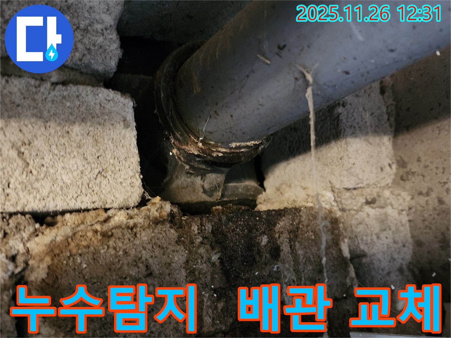 포천 신북면 고일리 누수 현장 - 신속한 누수탐지와 정확한 배관 교체로 문제 해결!