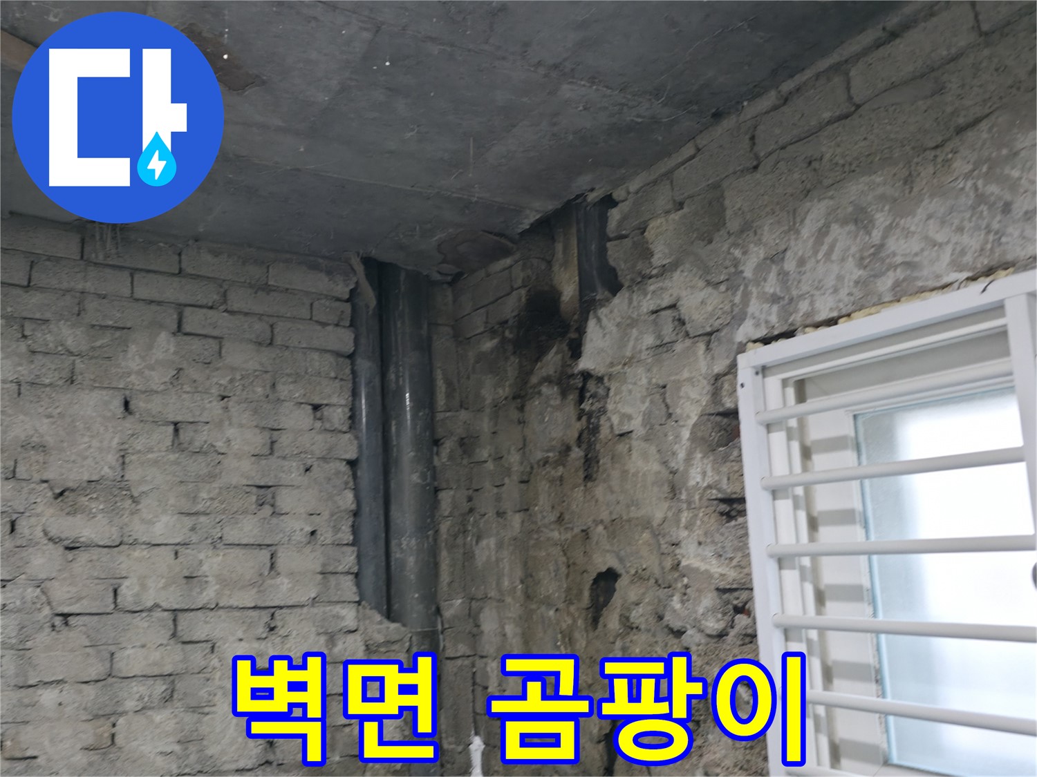 서초구 방배2동 누수 - 벽면 누수로 인한 곰팡이 발생 초기 단계 - 빠른 조치가 중요합니다.