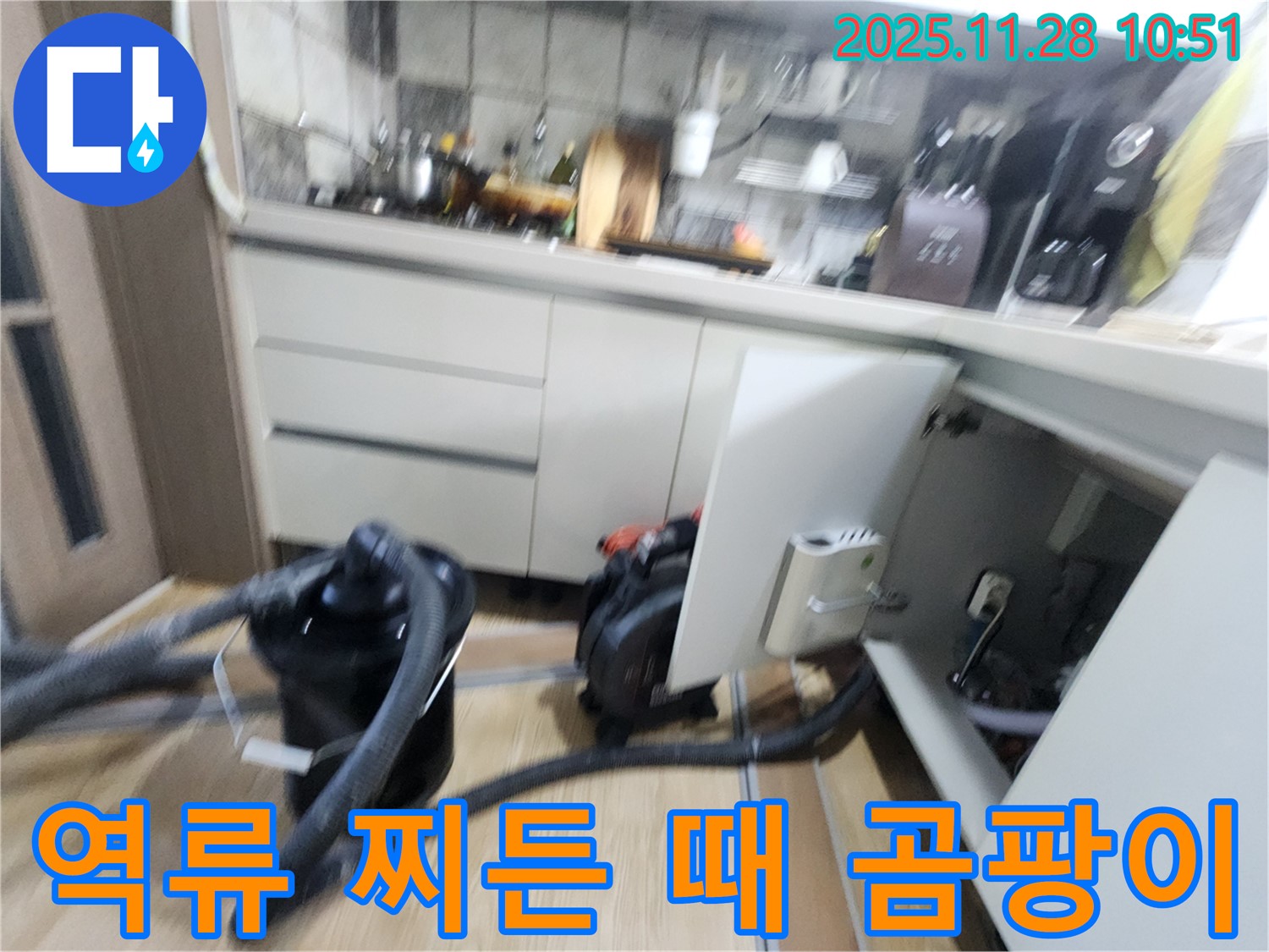 포천시 신북면 - 싱크대 배수구 역류 시 찌든 때와 곰팡이 올라오는 현상 점검