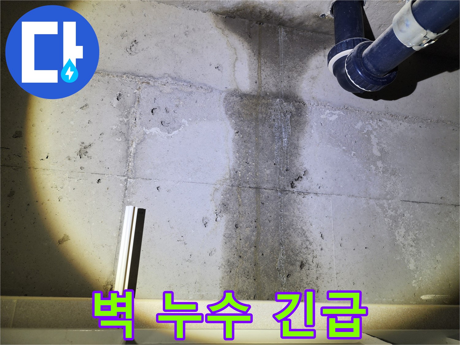 동두천 지행동 아파트 콘크리트 벽 누수 - 긴급하게 진행되는 누수 진단