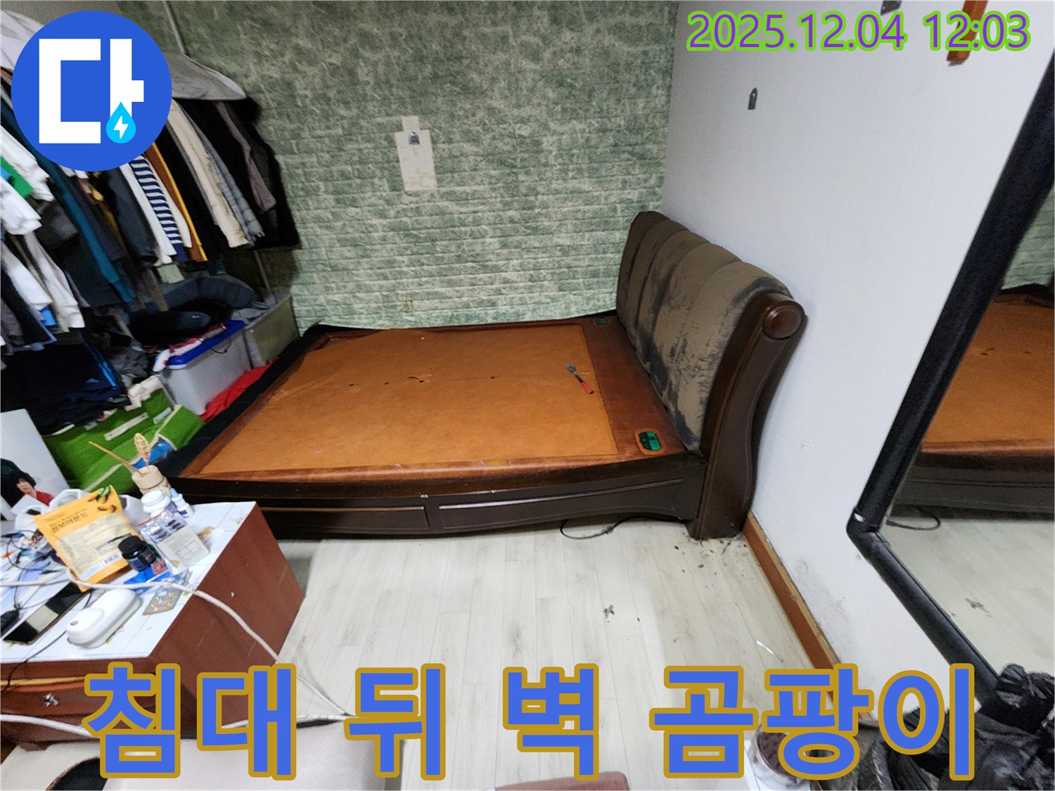 포천시 일동면 - 침대 뒤 벽 곰팡이 문제, 완벽한 누수 해결 과정