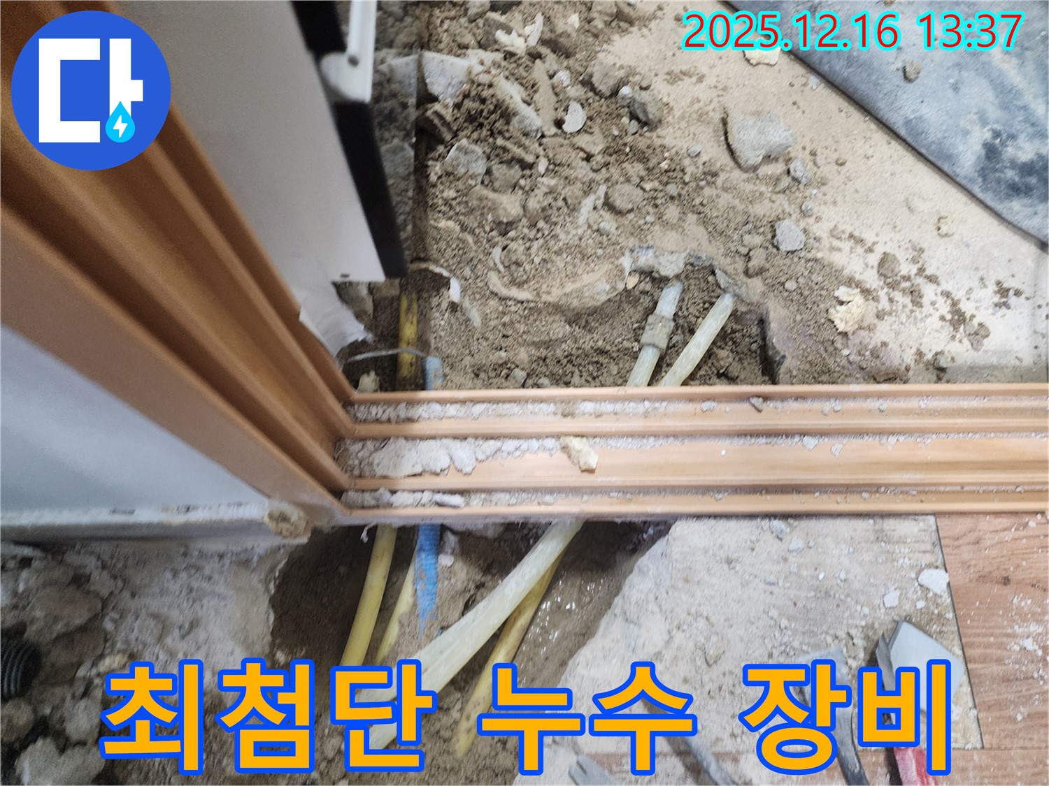 포천 누수 현장에서 최첨단 누수 탐지 장비를 사용하여 숨은 누수 지점을 찾고 있습니다.