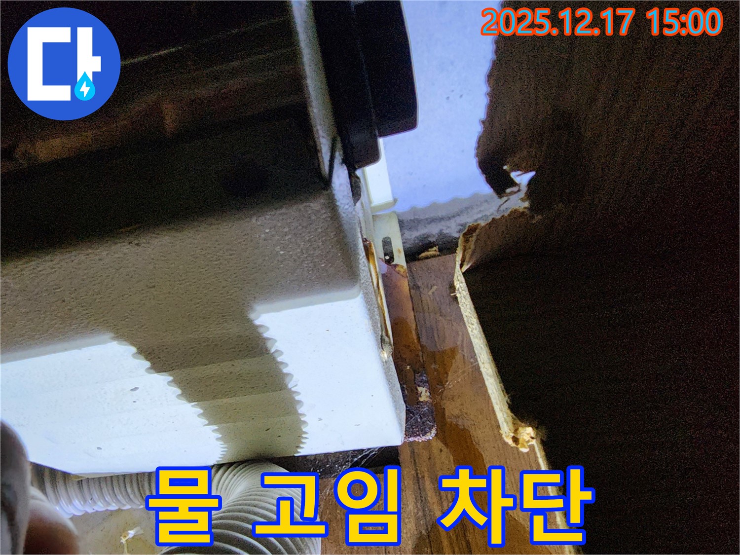싱크대 하부 물 고임 문제 해결 - 대회리 누수 해결사가 완벽하게 차단