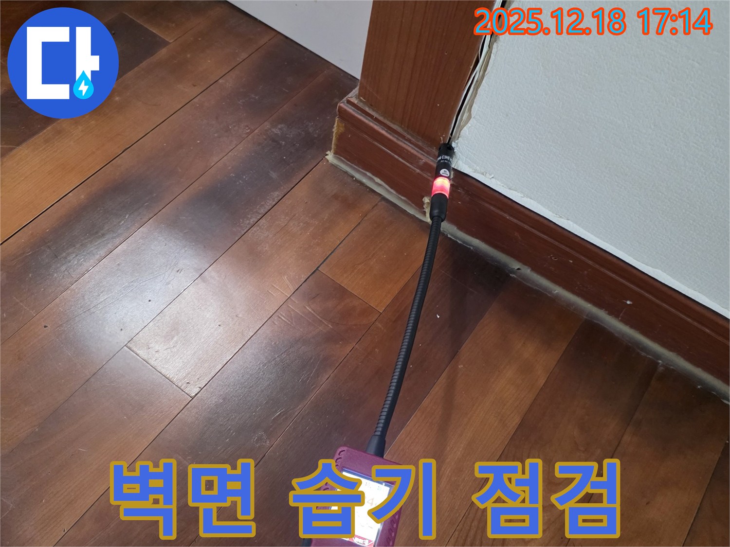 시흥 신천동 오성빌딩 누수 - 몰딩 뒤 벽면 습기 곰팡이 발생 전 사전 점검