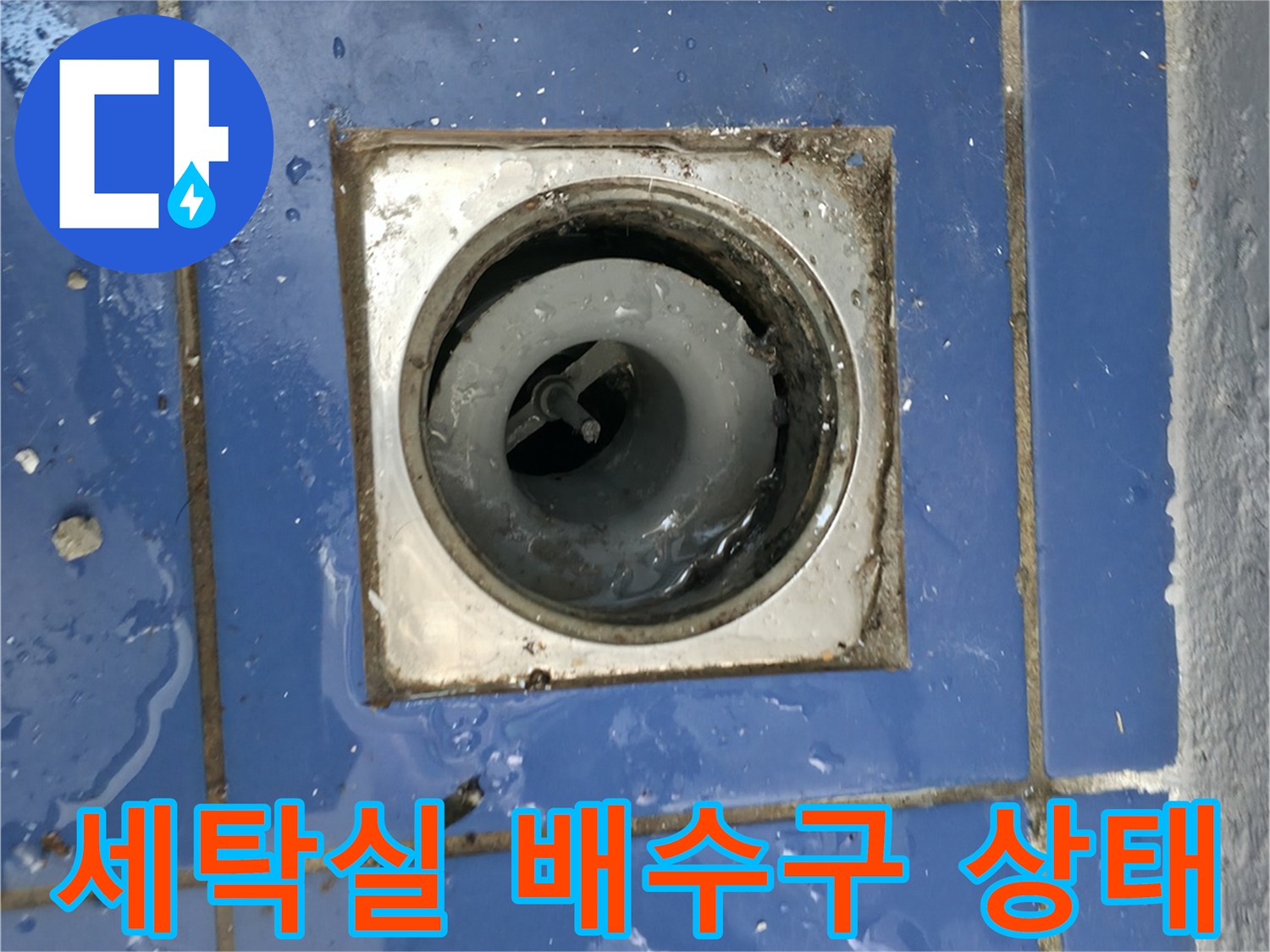 성동구 아파트 세탁실 배수구 주변의 물고임 현상