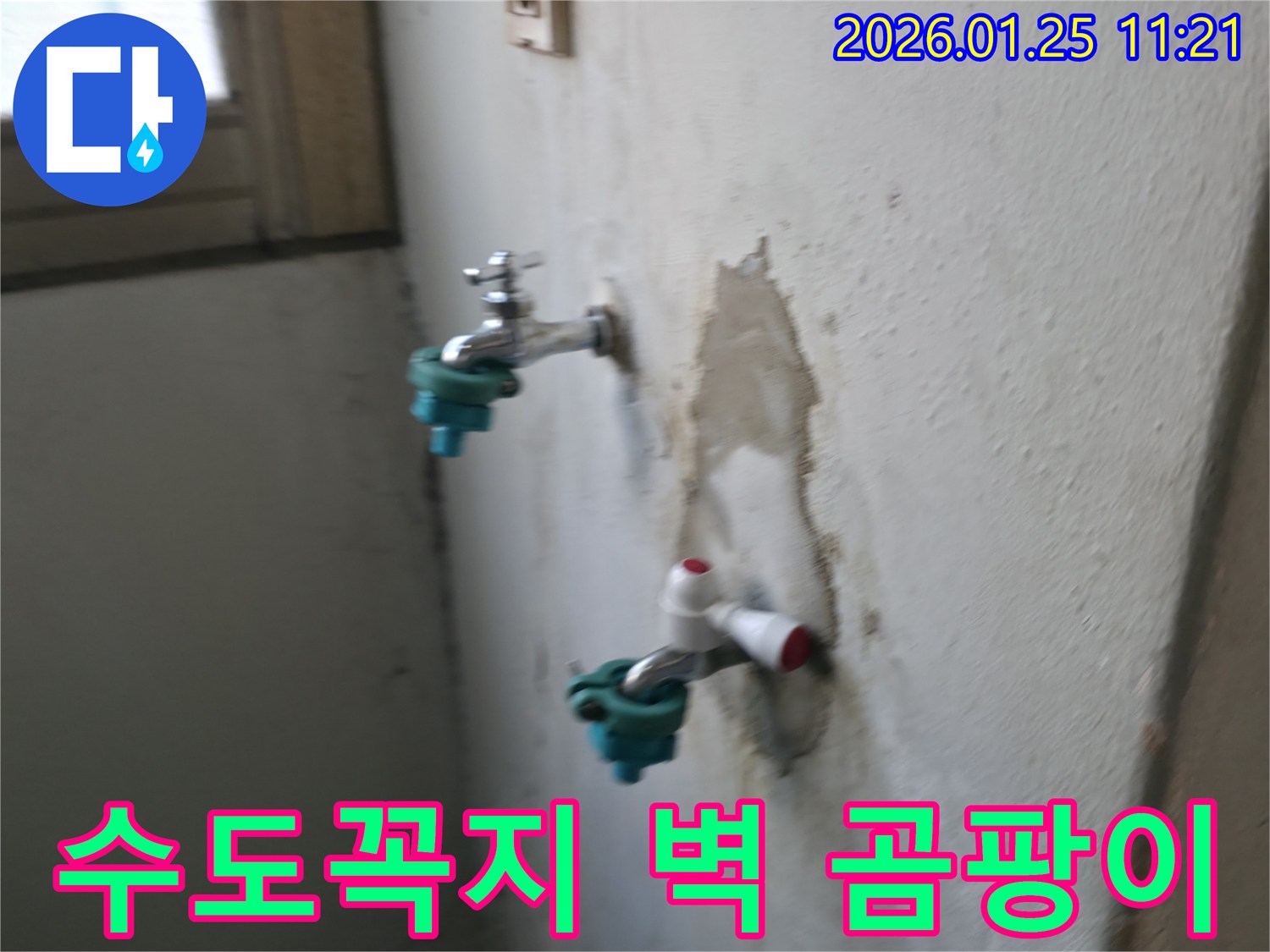 진건읍에서 수도꼭지 주변 벽면 곰팡이를 유발하는 누수를 누수탐지를 통해 근본적으로 해결했습니다.