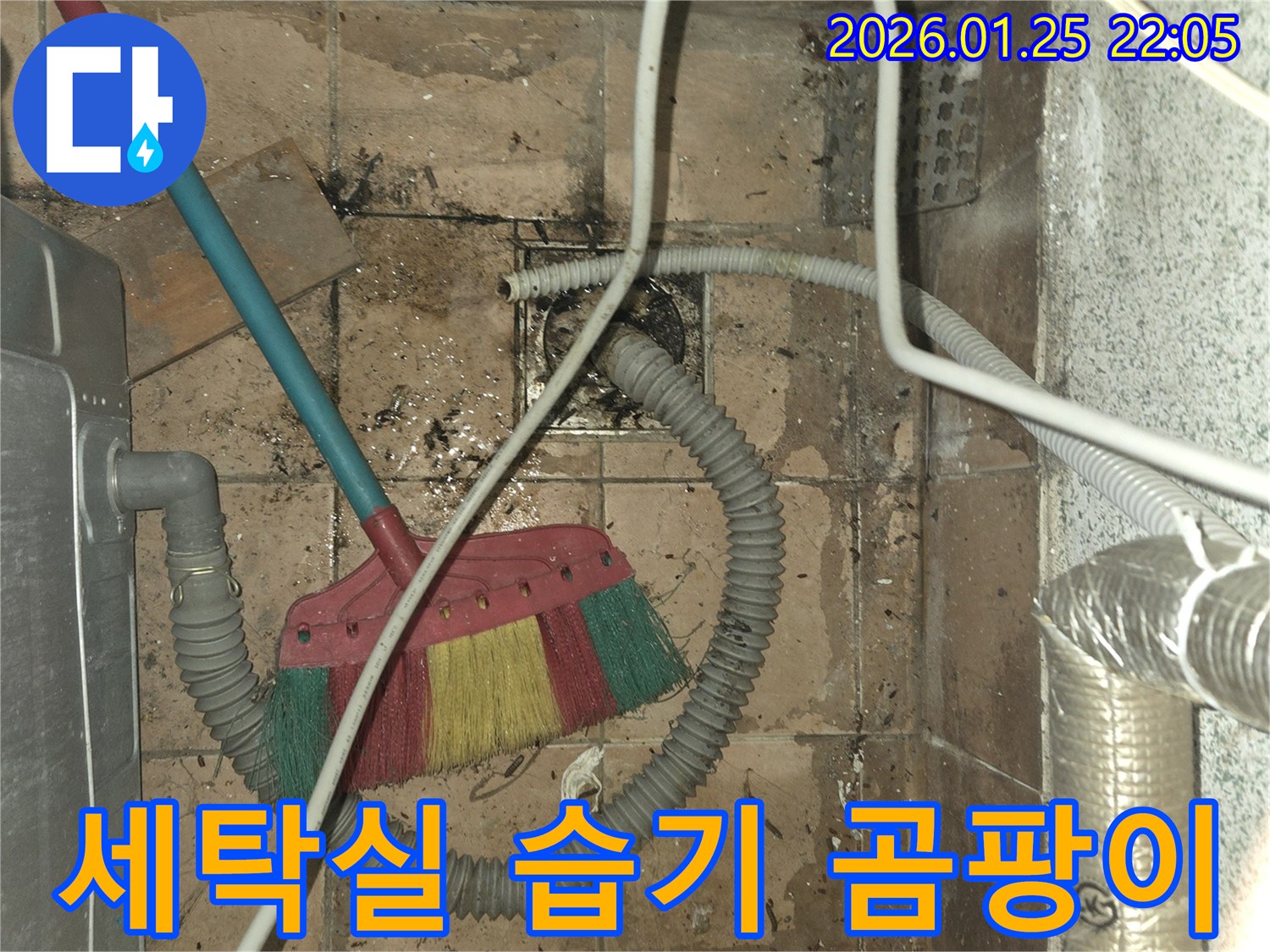 용인 모현읍 왕담로 세탁실 습기 누수 - 곰팡이 예방 및 쾌적한 환경 조성